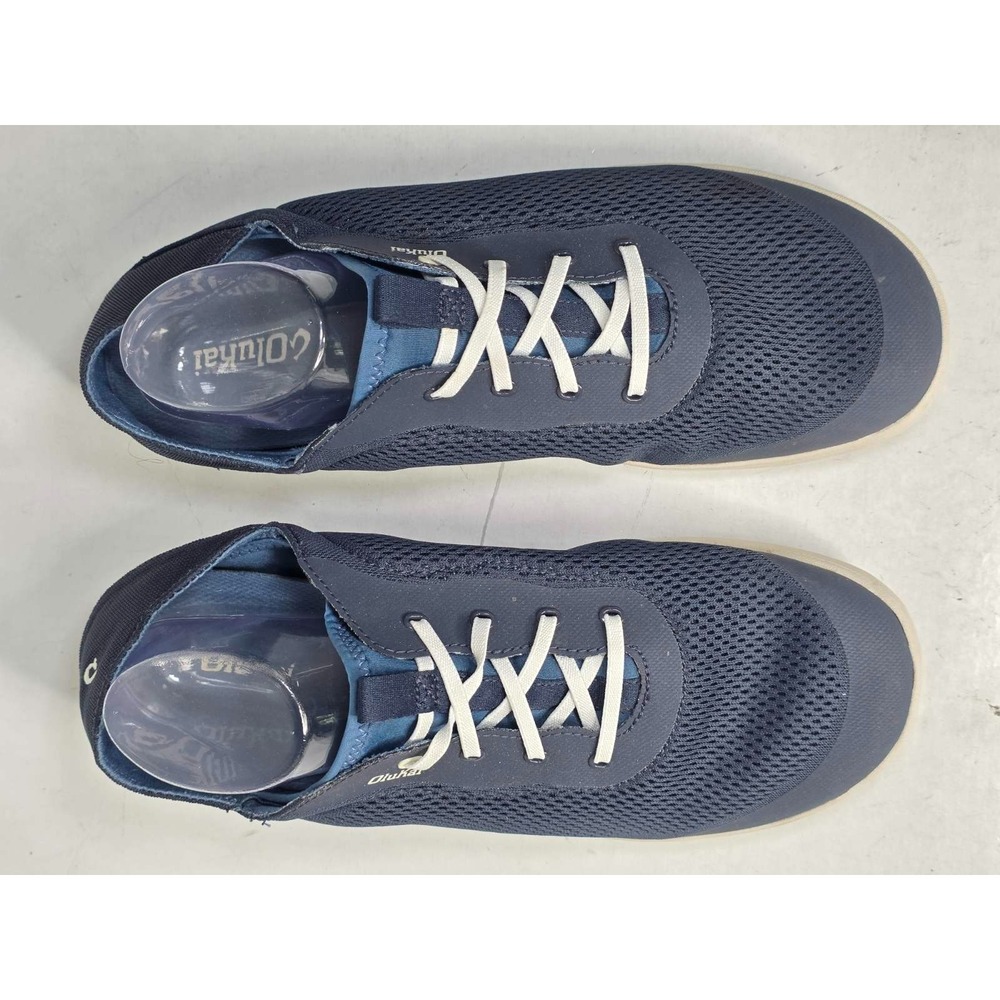 OluKai Moku Pae Men's Sneakers Size 13 EU 46 Navy Mesh Boat Shoes Slip-on Casual - Picture 8 of 10